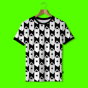 T-shirt with Black and White Logo