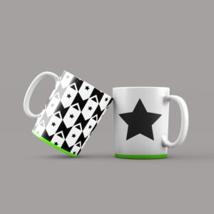 White Mug with Star and Logo